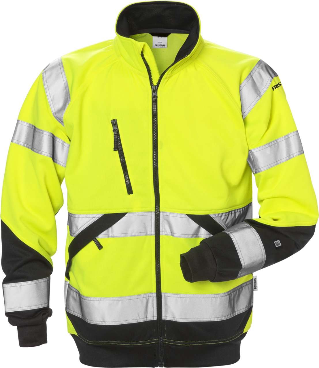 Fristads Sweatshirt-jacka 7426 SHV, Klass 3 Varsel Gul/Svart M