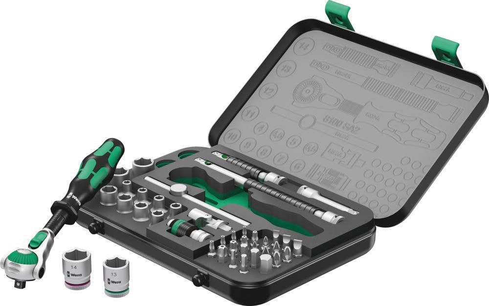 Wera Stikknøkkelsett 1/4 Zyklop Speed 42 deler i plastboks