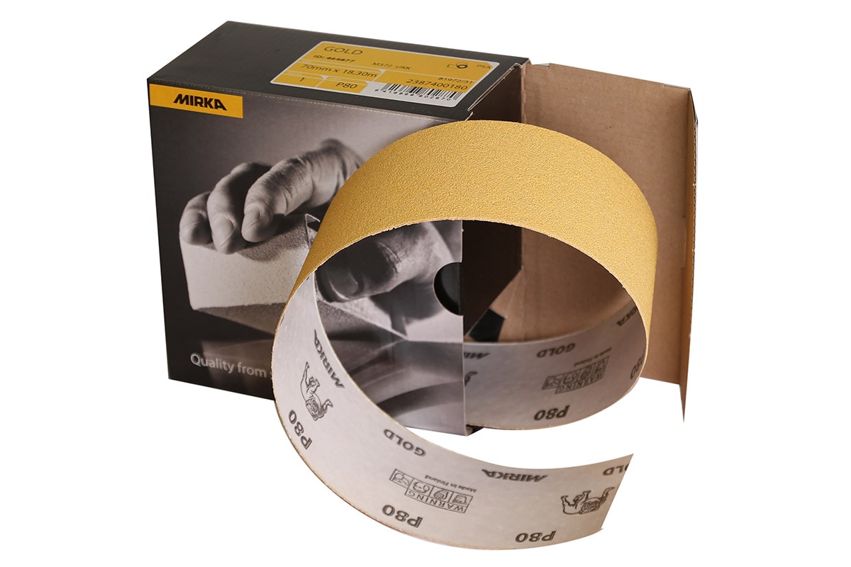 Mirka Hiomapaperirulla Gold 70mmx18,3m PSA P