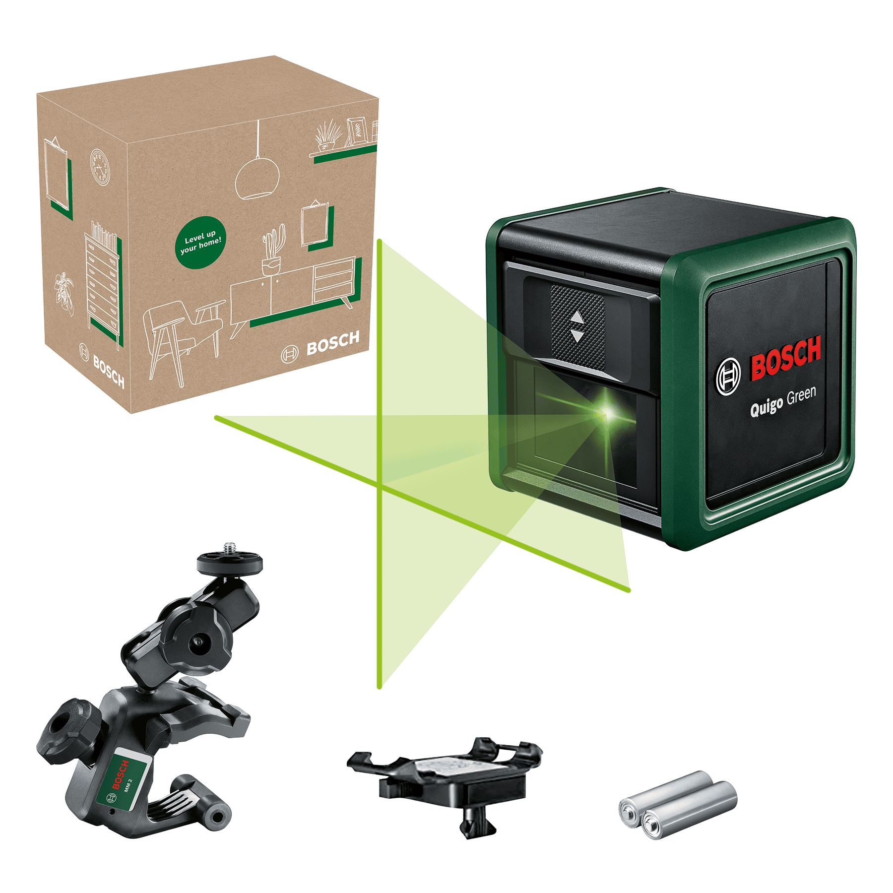 Bosch DIY Krysslaser Quigo Grön