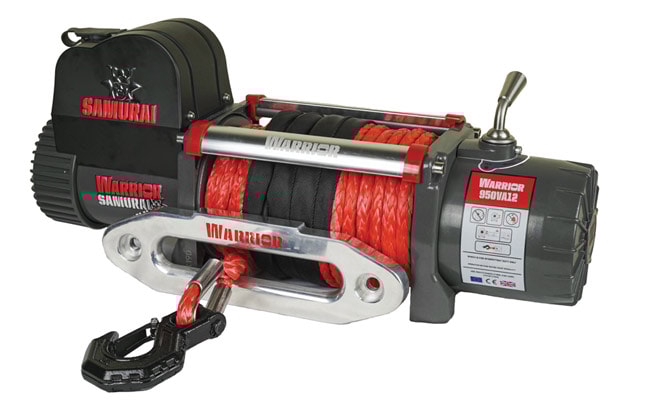 Warrior Winches Samurai V2 9500 Premium Vinsch, 12V Armortek syntet