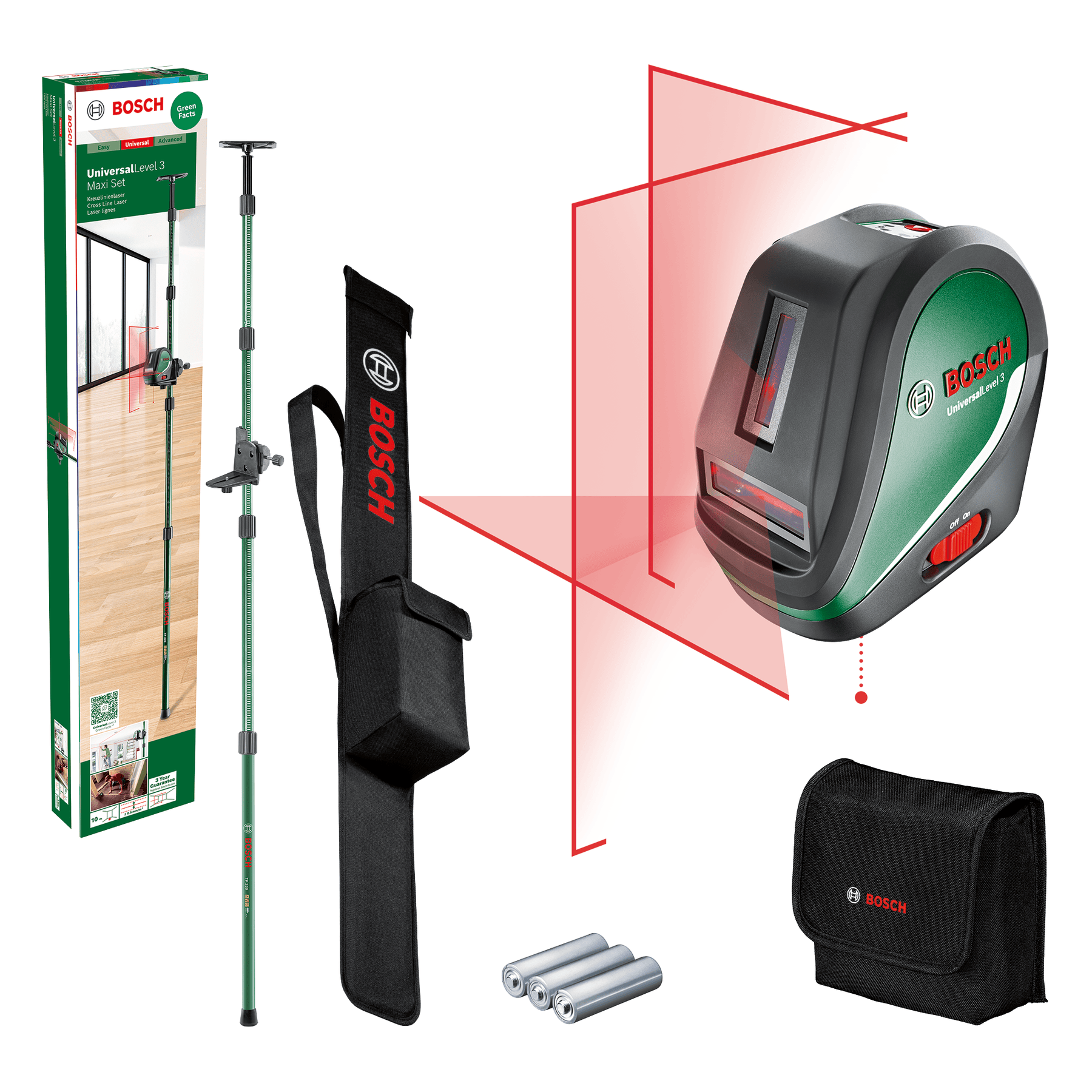 Bosch DIY Krysslaser Universallevel 3 M/Tp320