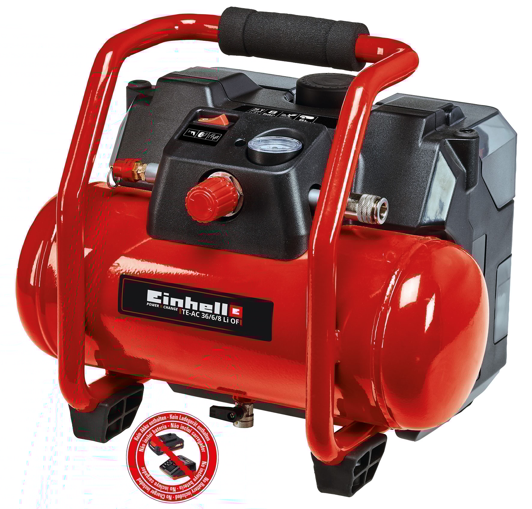 Einhell TE-AC 36/6/8 Li OF Set-Solo Batterdriven Kompressor