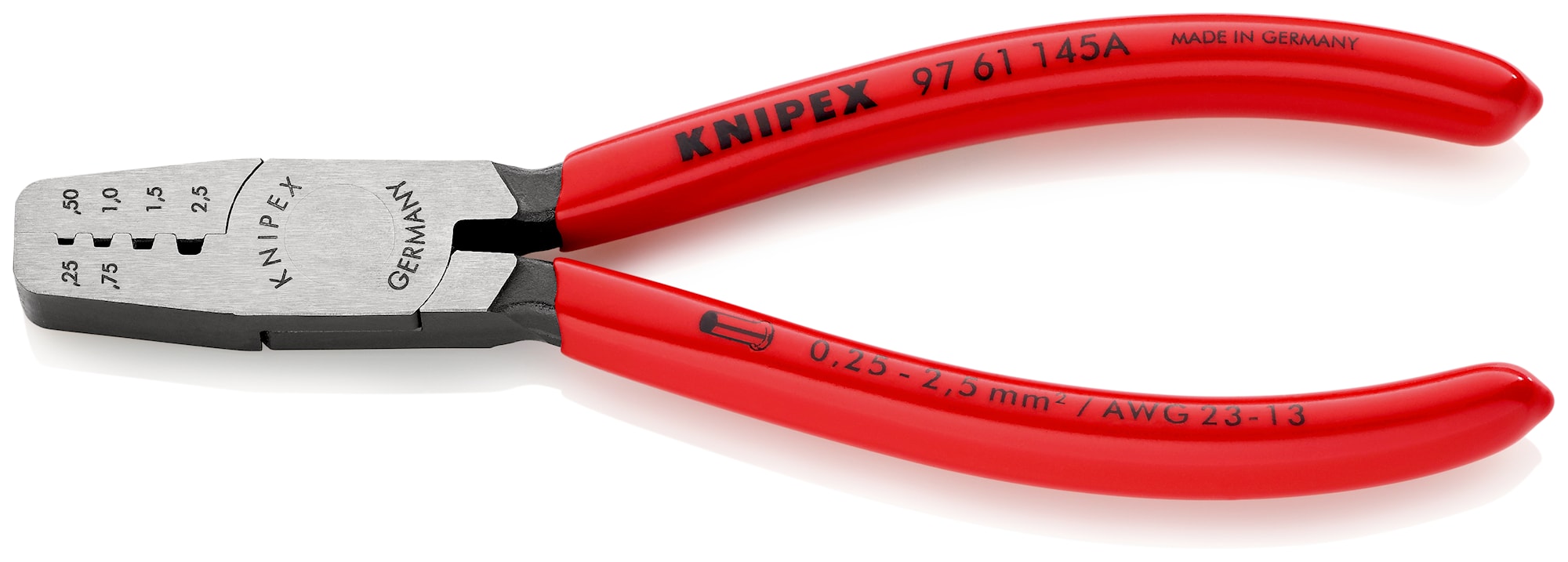 Knipex Presstång 9761145A 145mm 0,25-2,5mm²
