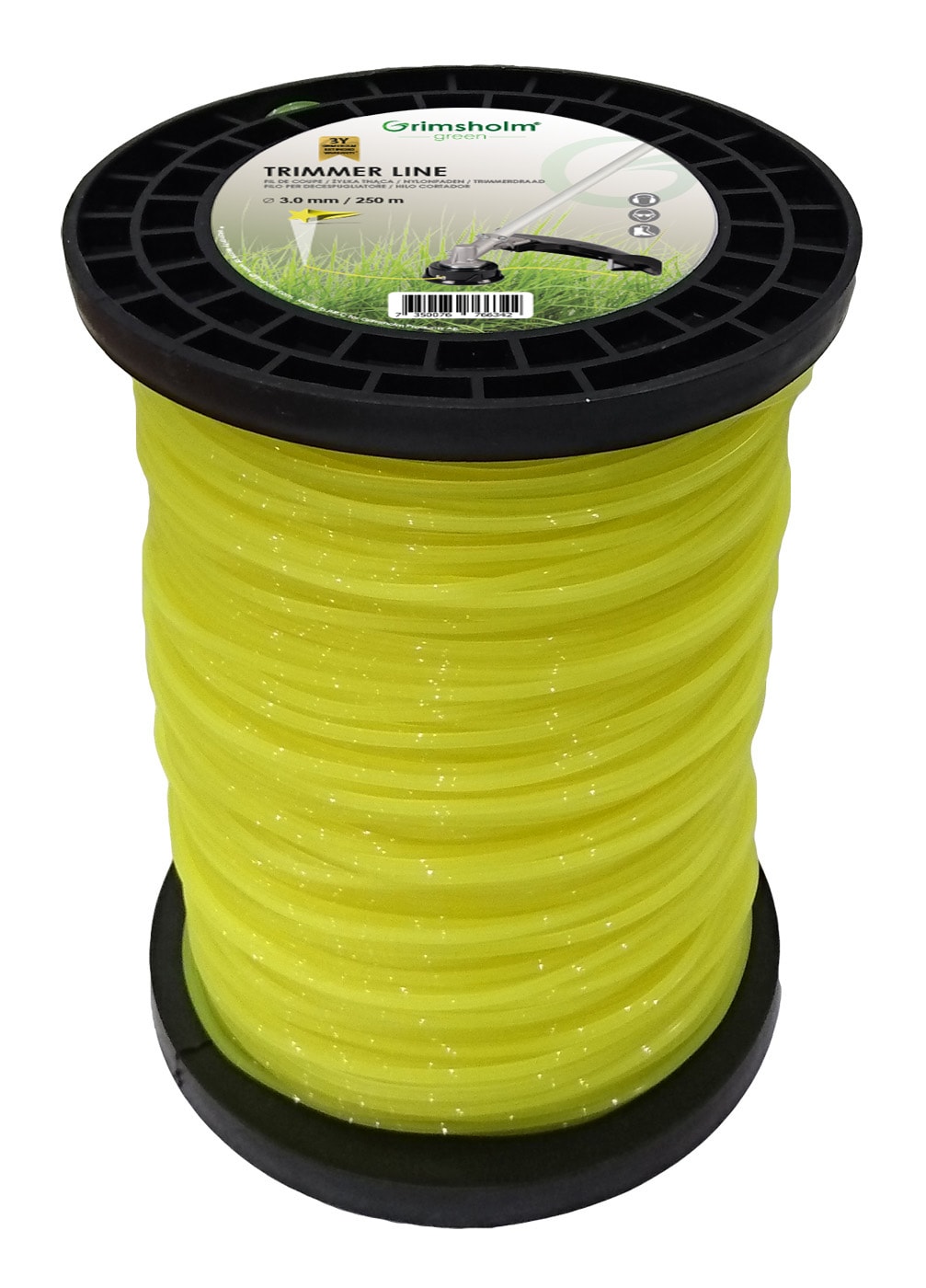 Grimsholm Trimmer line, Star, Yellow, 3.0mm, 250m