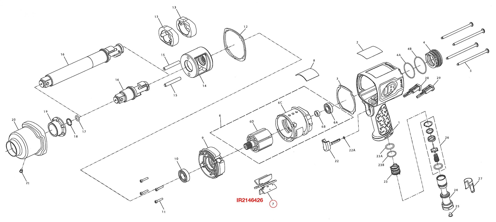 Ingersoll Rand Lamellsats 2146 (6St)