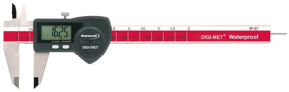 Format Digitalt skjutmått, rektangulärt djupmått, IP67