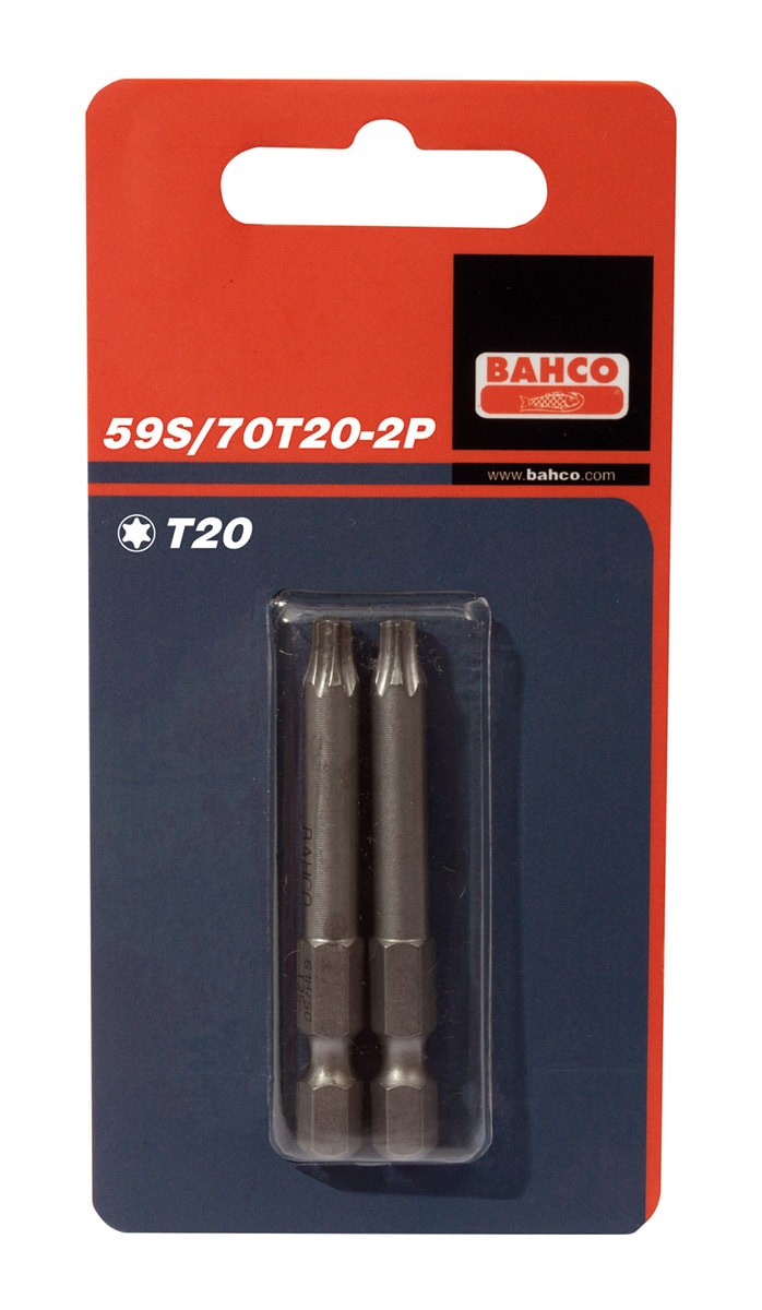 Bahco Skrubits 59S 1/4 Torx T20 70mm 2-pk