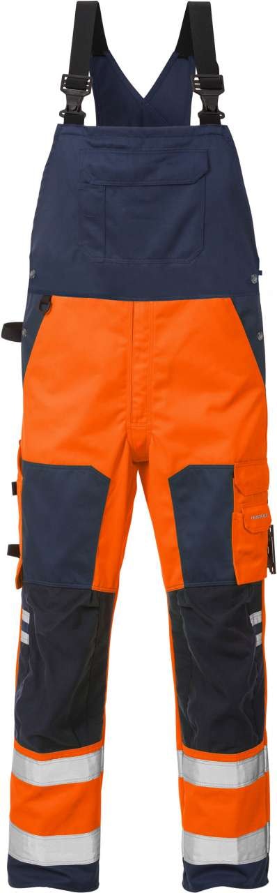 Fristads Hängslebyxa 1015 PLU, Klass 2 Varsel Orange/Marinblå D96
