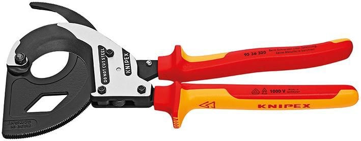 Knipex Kabelsax 9536320 320mm VDE, treväxlad med spärr