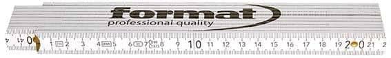 Format Meterpinne, tre, hvit, 2m, mm, 17x3,0mm