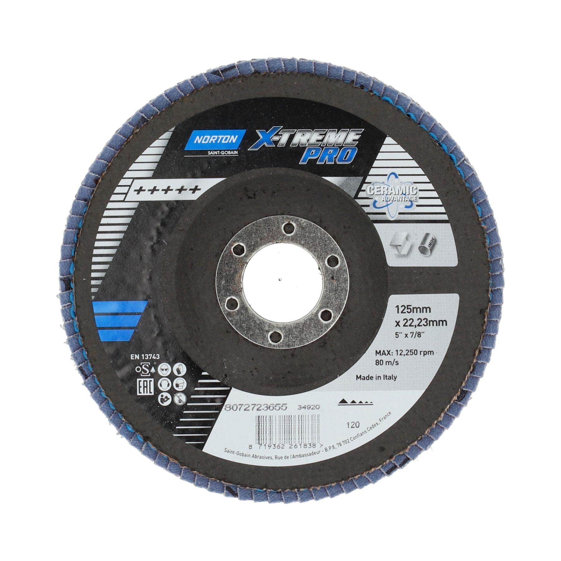 Norton Lamellilaikka X-Treme Pro 125x22,23mm, kartiomainen