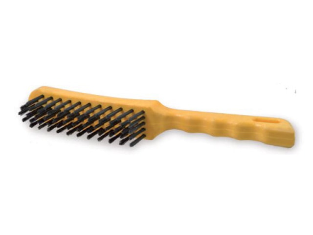 Osborn Handstålborste 2-rad 0,30mm rostfritt, plasthandtag