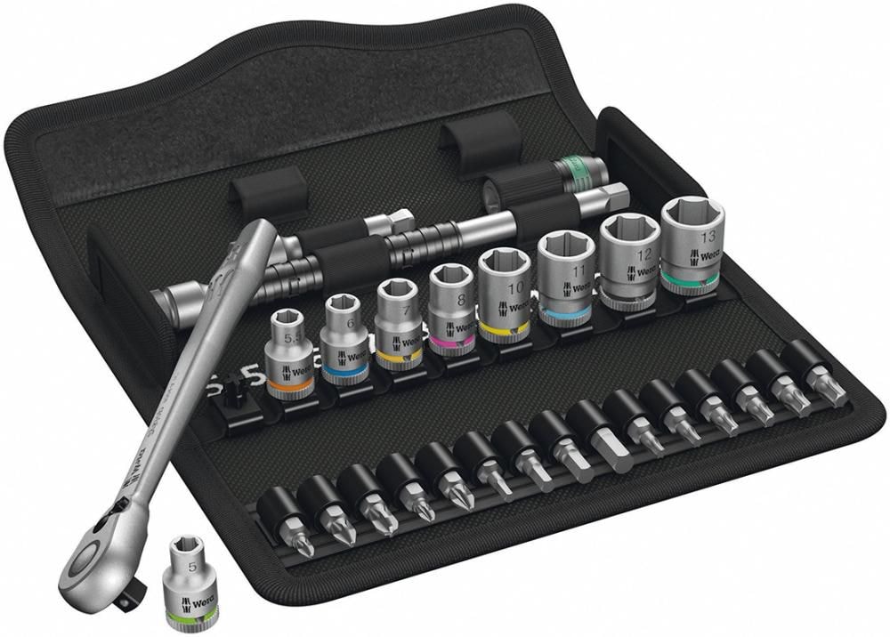 Wera Hylsnyckelsats 1/4 Zyklop Metall Switch 28 delar