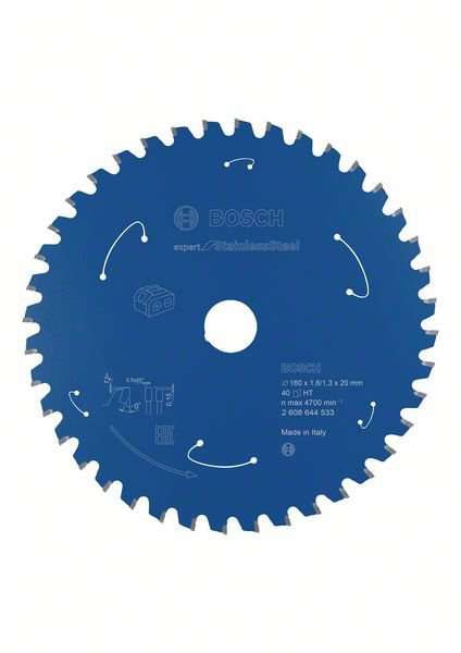 Bosch Expert for Stainless Steel-sirkelsagblad for batteridrevne sager 160x1,6/1,3x20 T40