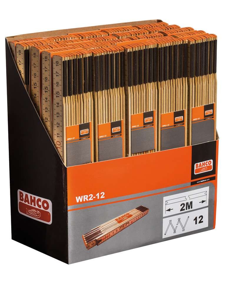 Bahco Tumstock WR trä 2m 12 delar, mm