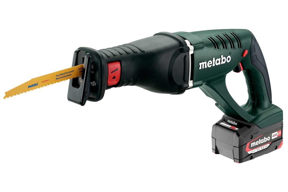 Metabo Tigersåg ASE 18 LTX med 2x5,2Ah batterier & laddare
