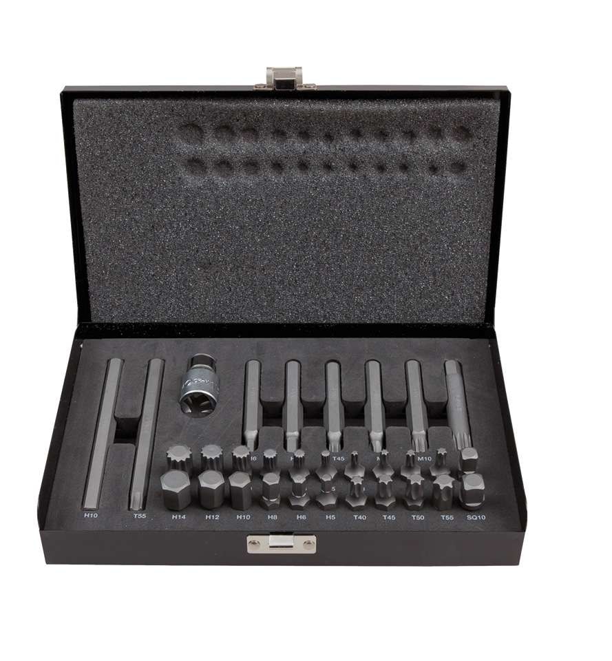 Irimo Bitshylsor i sats 10mm 31 delar Insex, Torx, XZN, Fyrkant