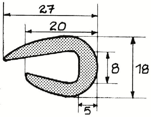 Relingslist Rl 1 Svart 10M