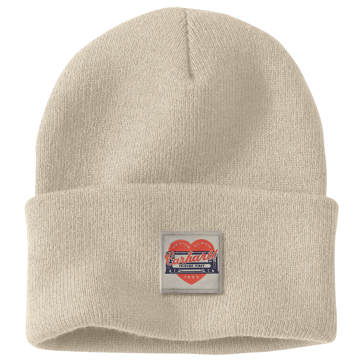 Carhartt Knit Heart Patch Mössa Dam Oat Milk