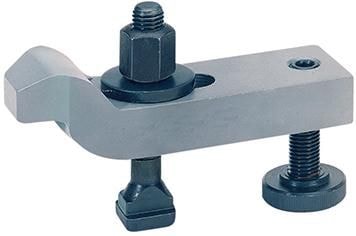 Format Spännjärn DIN 6316V böjt med ställbar stödskruv