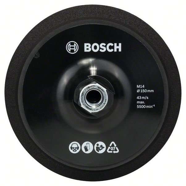 Bosch M14 slipetallerken, 150 mm diameter, med borrelåssystem