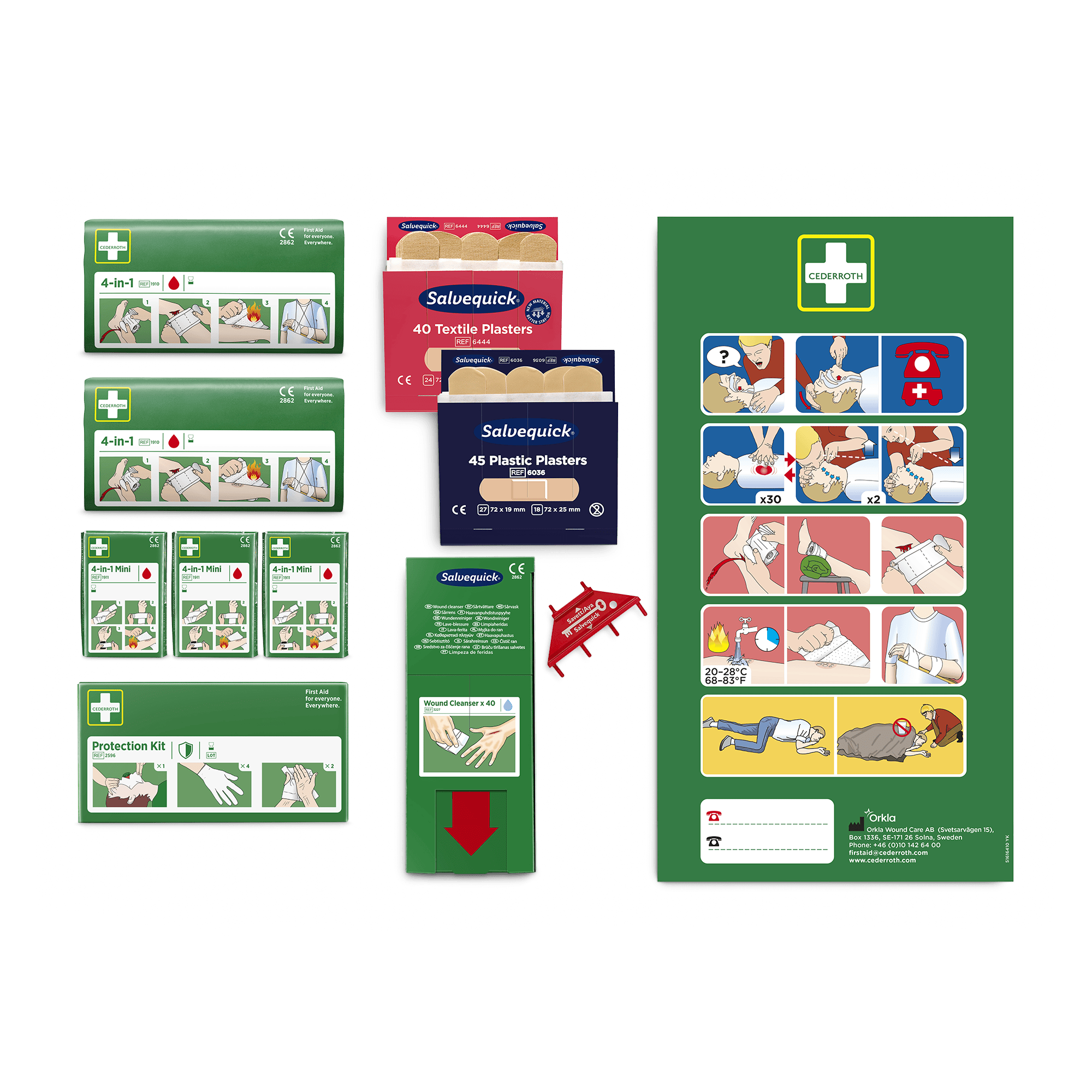 Cederroth Refill Första Hjälpen-tavla