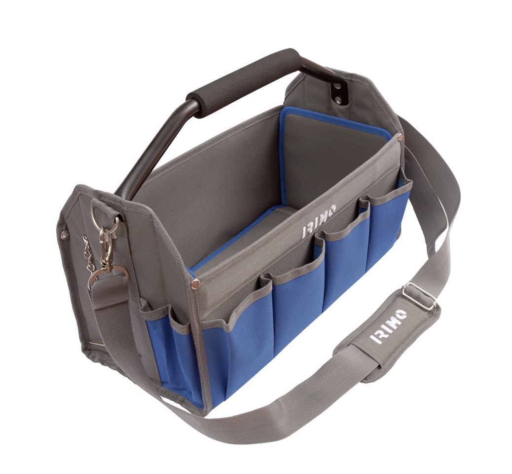 Irimo verktøyveske, åpen med rundt håndtak