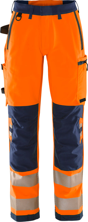Fristads Høy synlighet Green stretchbukser dame klasse 2 2665 GSTP Hi-Vis Oransje / Marineblå 44