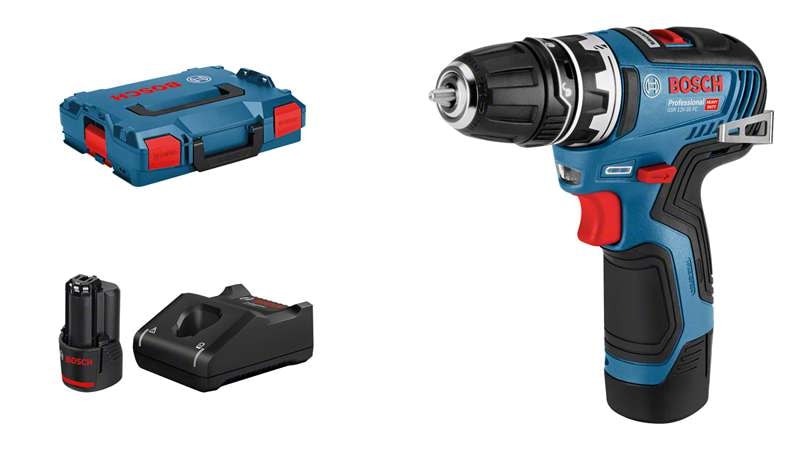 Bosch Skruvdragare GSR 12V-35 FC med 2st 3,0Ah batteri och 1st chuck