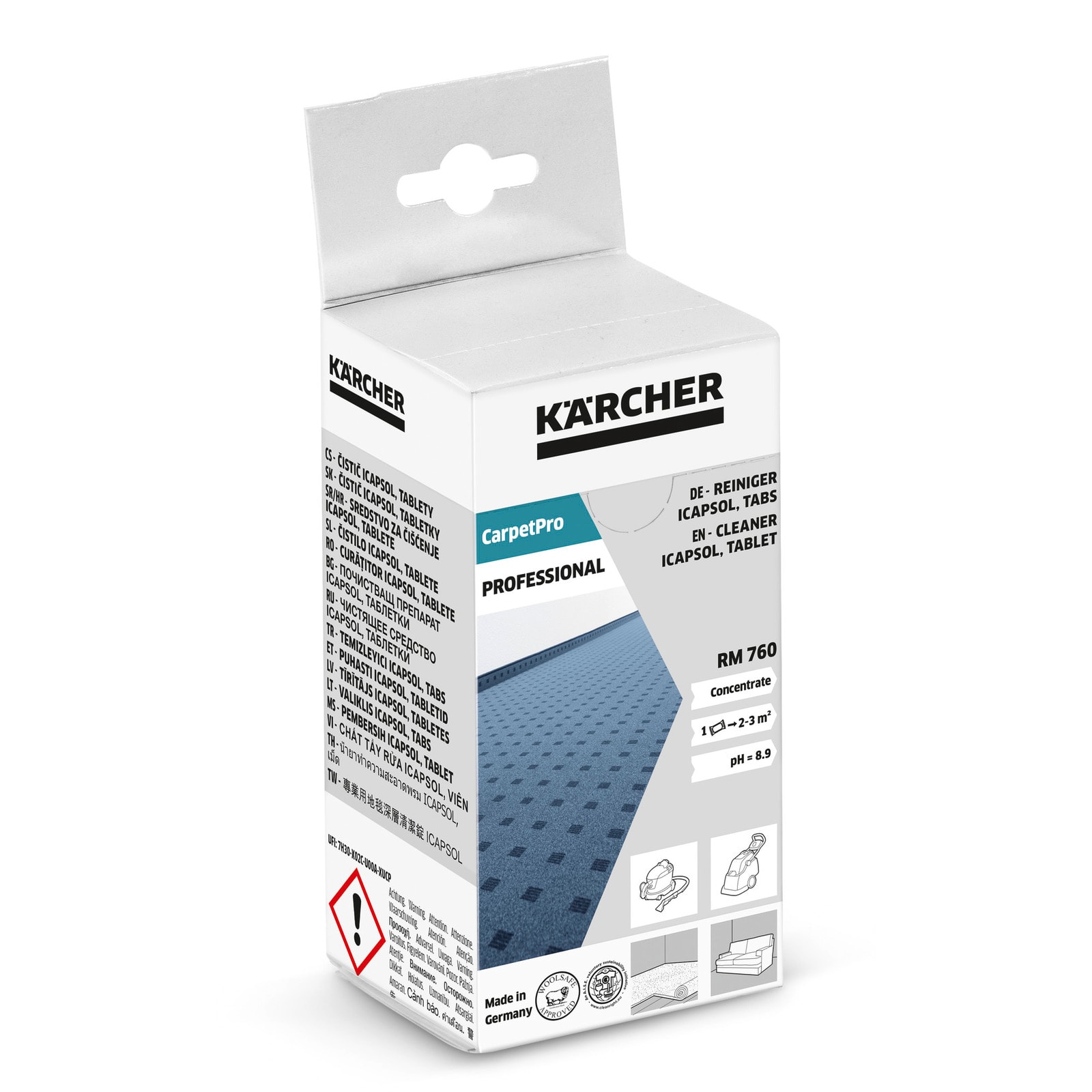 Kärcher CarpetPro Rengøringsmiddel iCapsol RM 760, tablet