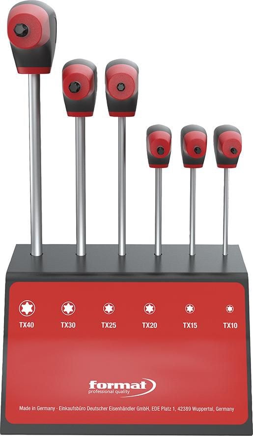 Format Torx-T-kahvavainesarja T10–T40, 7 osaa, telineellä