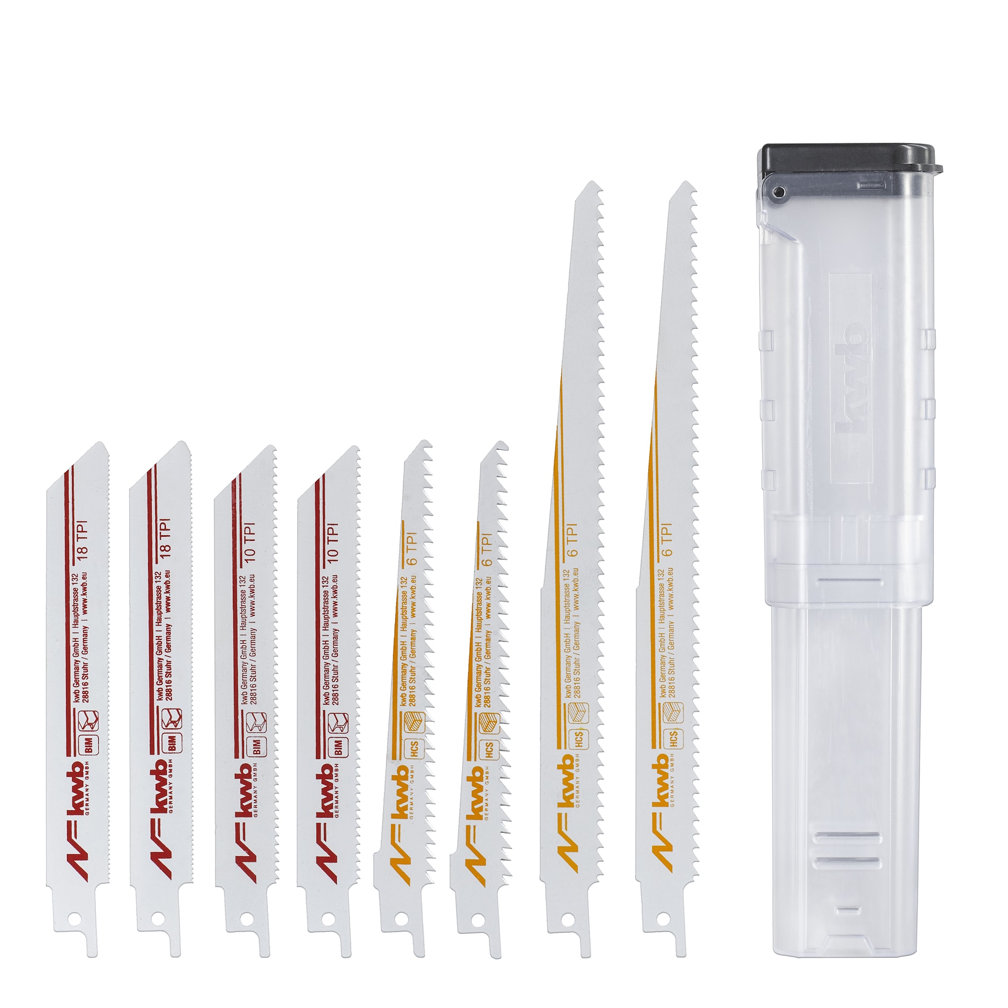 KWB Sagbladsett til bajonettsag, 9 deler