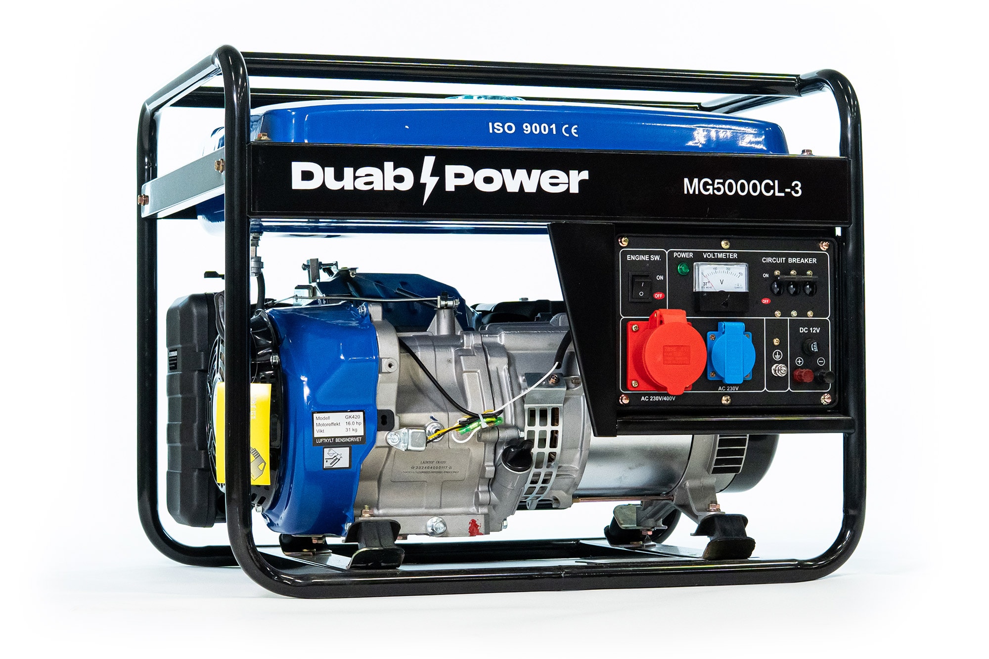 Duab-Power Generator MG5000CL-3 1-faset/3-faset Benzin