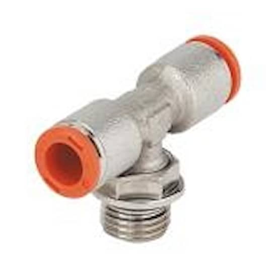Metal Work Pneumatic Plug-in-kobling T-kobling i metall for 8x6mm 1/8"