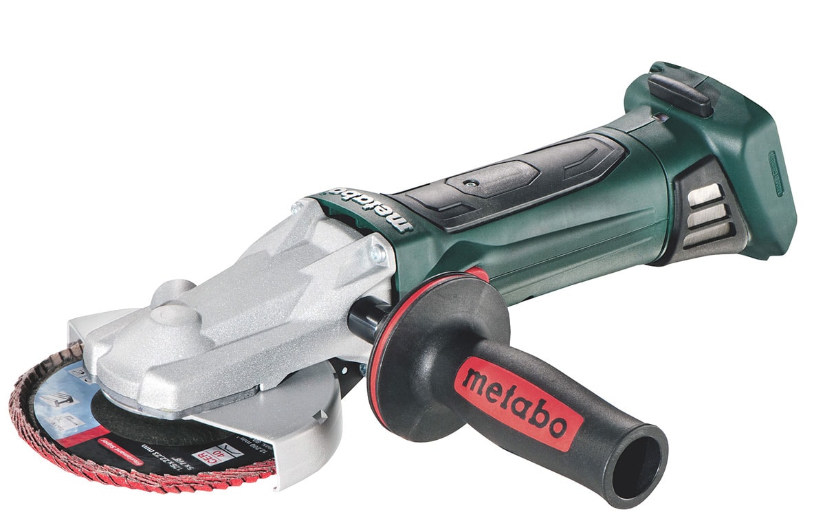 Metabo Vinkelslip med platt huvud WF 18 LTX 125 Quick 18V utan batteri & laddare