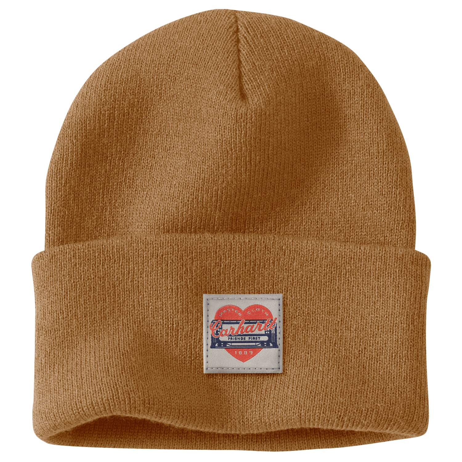 Carhartt Knit Heart Patch Mössa Dam Carhartt Brown