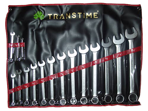 Transtime Tools Kiintoavainsarja 1/4-1.1/4" 16 osaa, tuumakoko, kotelossa
