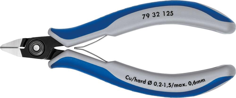 Knipex Precisions-Elektronikavbitare 7932125 125mm, mycket liten fasett, spetsigt huvud