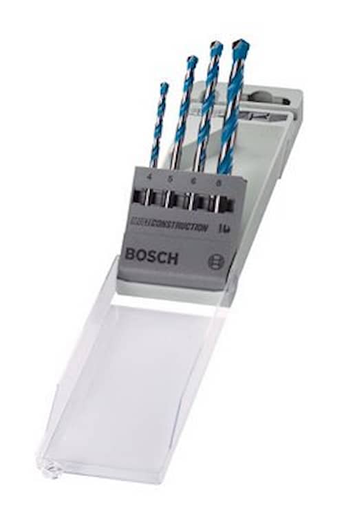 Bosch Borsæt, CYL-9 MultiConstruction, 4 dele, 4/5/6/8 mm
