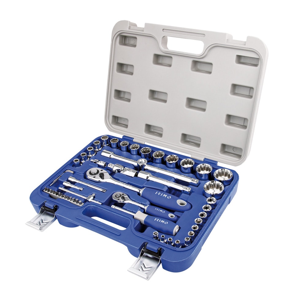 Irimo hylsenøkkelsett 1/4", 1/2" 53 deler, tommer