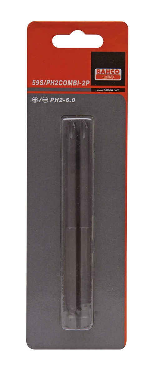 Bahco Bits 59S 1/4'' Kombi PH/SL 125mm 2-pack