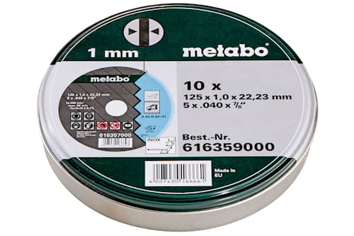 Metabo kappeskive metall / INOX 10 ST X 10