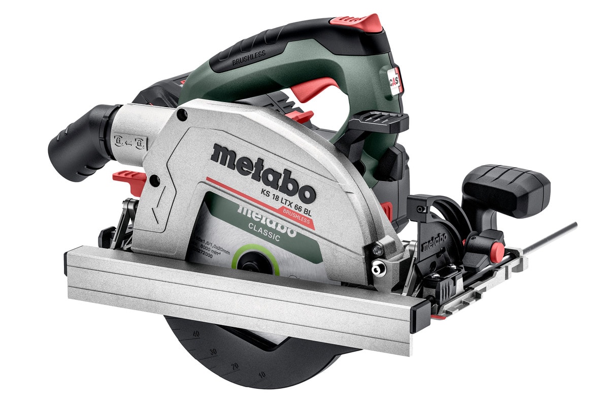 Metabo Cirkelsåg KS 18 LTX 66 BL med 2x8Ah batterier och laddare