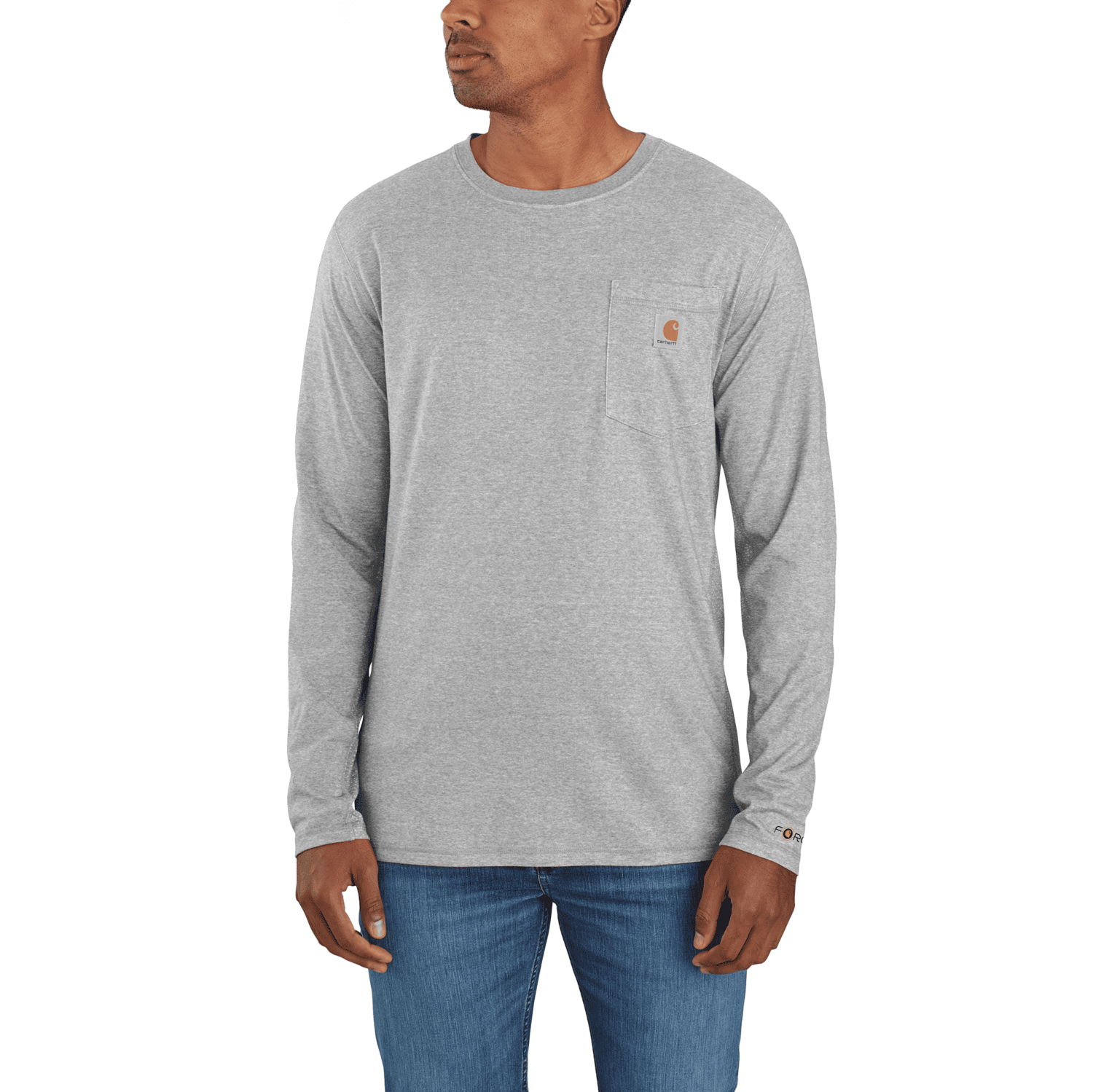 Carhartt Carhartt Force™ Relaxed L/S T-Shirt Herr Heather Gray