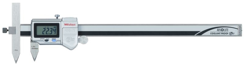 Mitutoyo skyvelære 573-706-20 for hullavstand 0,404-8,4 tommer, justerbare skaft på 0,0005 tommer, IP67, datautgang