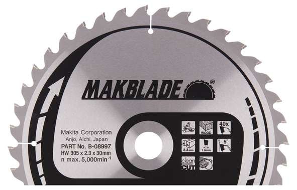 Makita Pyörösahanterä HM 305 mm, Z-40 Pöytä- ja jiirisahat