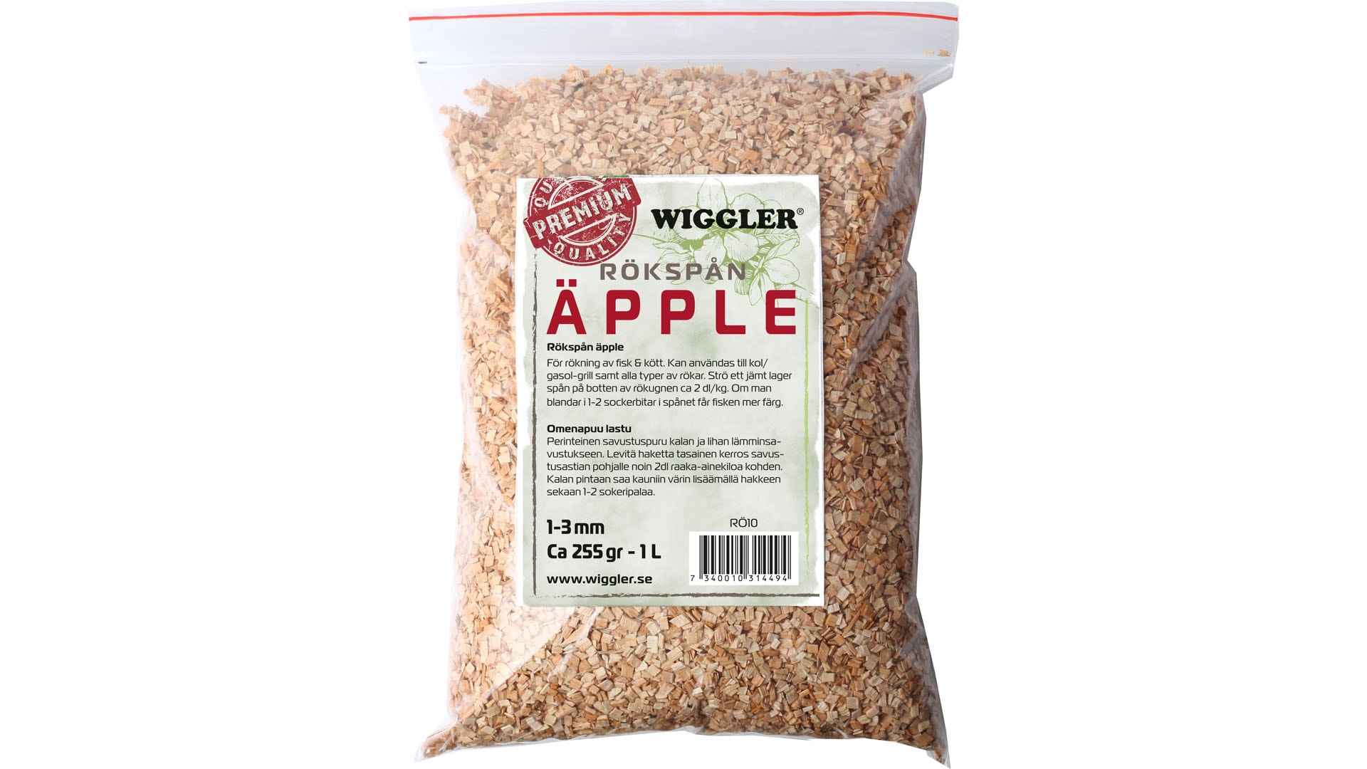 Wiggler Rökspån Äpple 255g