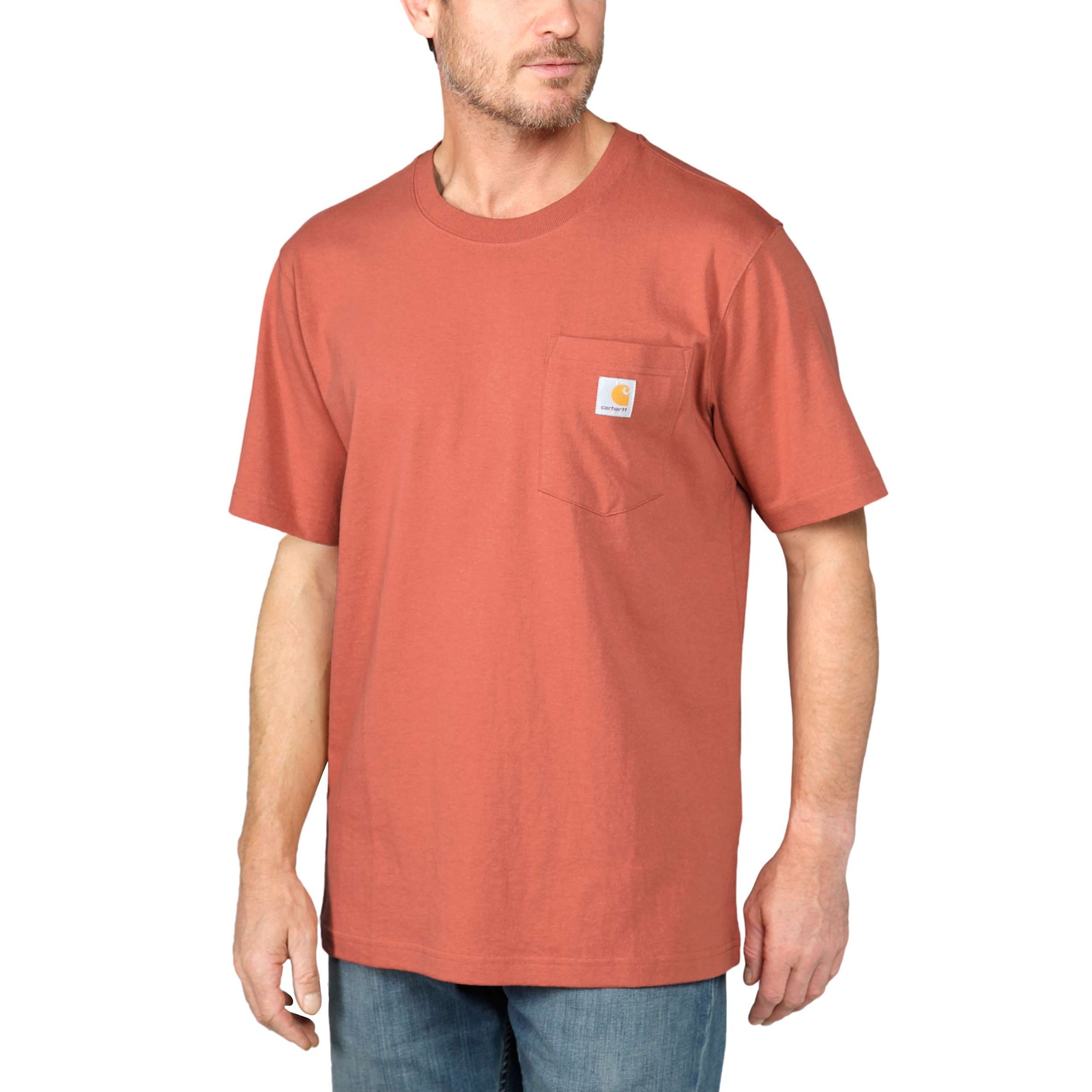 Carhartt K87 pocket s/s T-shirt, Herr, Terracotta