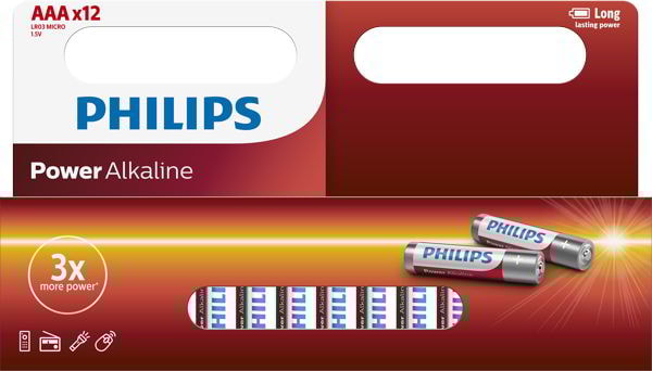 Philips Batteri Power AAA/LR03 12-pack -